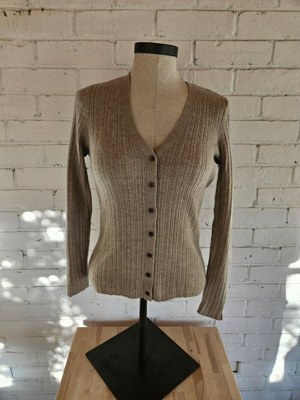 ✨ H by Halston 100% Extra Fine Merino Wool Ribbed Cardigan ✨